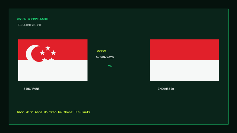 Phân tích Singapore vs Indonesia 20h00 07/08/2026: cuộc đấu pressing - ảnh nhận định bóng đá ASEAN Championship